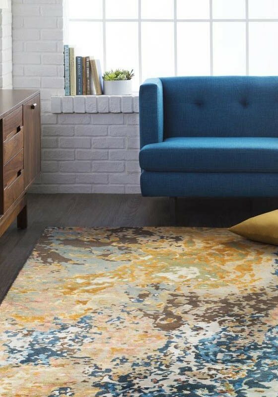 Patterned area rug in home | Floor Systems